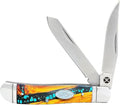 HOOEY Unisex Small Turquoise Trapper Knife Brown One Size