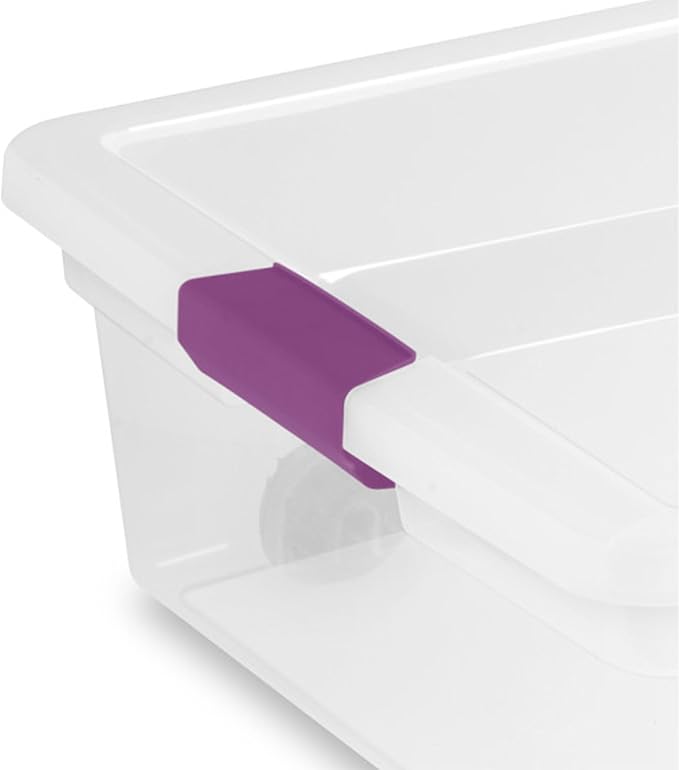 Sterilite 16-Pack 60 Quart ClearView Latch Box Wheeled Underbed Organizer Bins with Latching Lids - Clear Plastic Organization Containers for Closet Bedroom Shelving Units and Everyday Home Storage