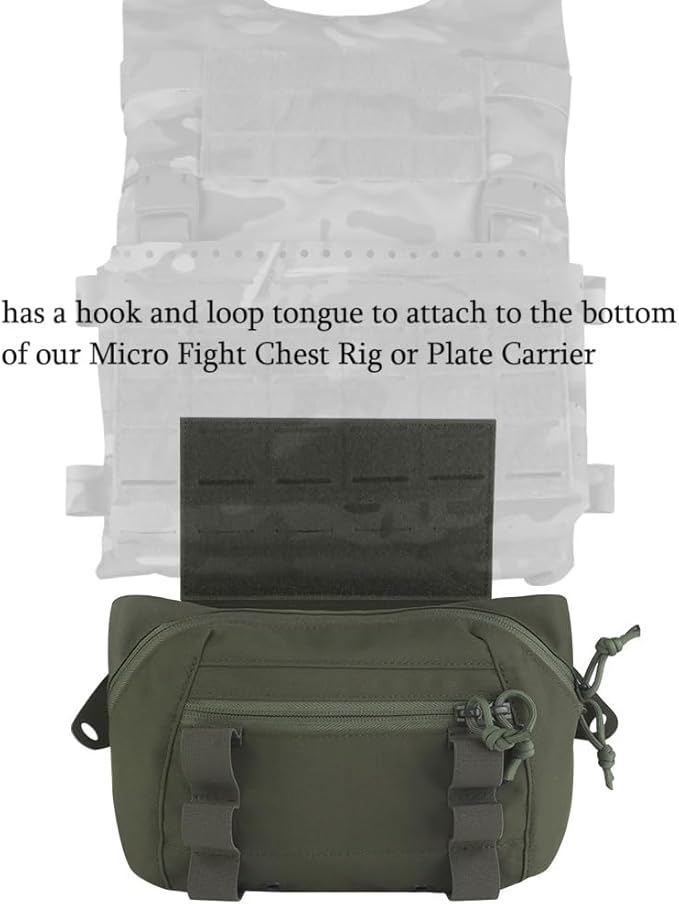 Large Multi-Purpose Drop Pouch Universal Tactical Fanny Pack Vest Hook and Loop EDC Admin Wait Bag