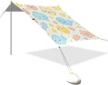 Beach Canopy with Windproof Ropes &amp Sandbags Beach Tent Sun Shade Sun Shelter for Camping Trips Fishing Backyard Fun or Picnics Cartoon Animals