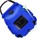 20L Solar Heating Water Storage Bag Compatible with Camping Bathing with Removable Hose and Scrubbing Pad Compatible with Outdoor Systems(Red)