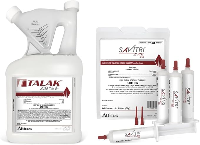 Atticus Talak 7.9% F Bifenthrin Insecticide Concentrate (96 oz) with Savitri Ant Gel Bait (4 x 30 Grams)