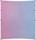 Pink Blue Gradient Foldable Beach Cabana UPF50+ Protection Water-Resistant Shade Sun Shelter with Sand Shovel Sandbags for Camping Picnics Backyard