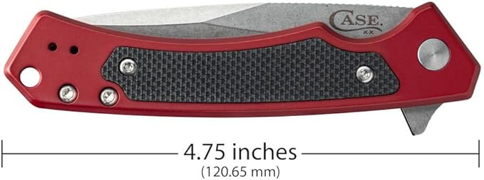 Case XX WR Pocket Knife Marilla EDC S35VN Drop Point Blade Red Anodized Aluminum Handle W/Clip #25881 (MARILLA) 4 3/4 Inches Closed