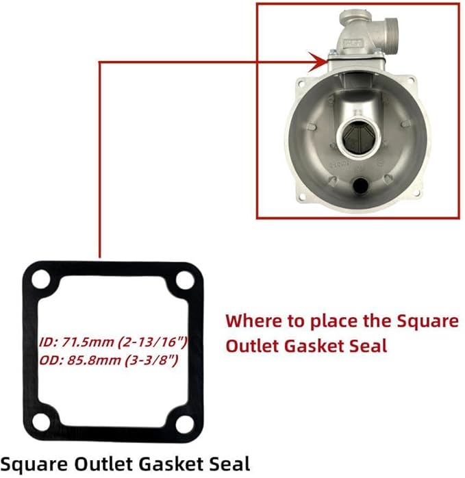 10PCS Gasket Seal Flapper Washer O-Ring Mechanical Seal Repair Kit For Predator 2 in. 212cc Semi-Trash Water Pump 63405 56160 For Pacific HydroStar 2 IN 212cc 61986 68375 69774 Water Pump