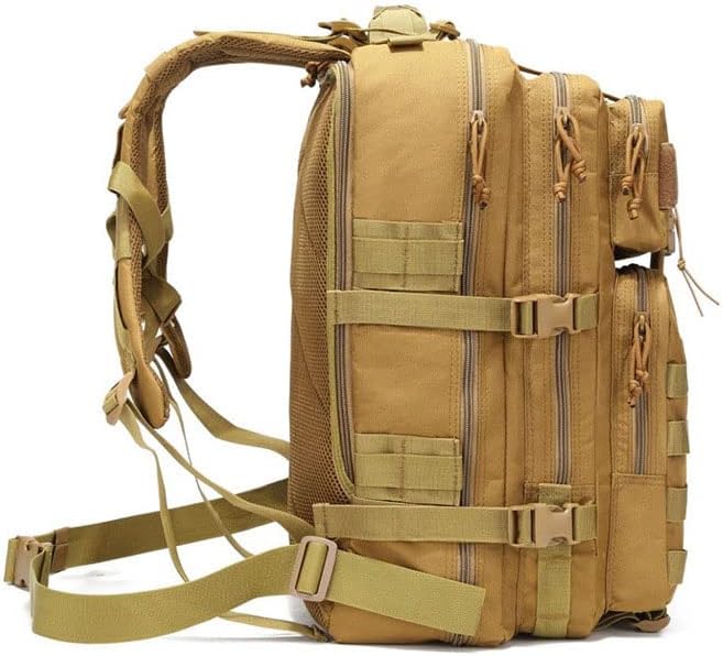 Outdoor Sports Pack Hiking Bag Rucksack Knapsack Combat Camouflage Tactical Backpack - Tan
