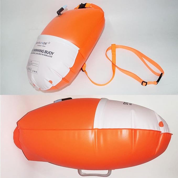 Alomejor 20L Swim Buoy Tow Float Bag Inflatable Swim Bubble with Dry Storage Space for Swimmers and Triathlon