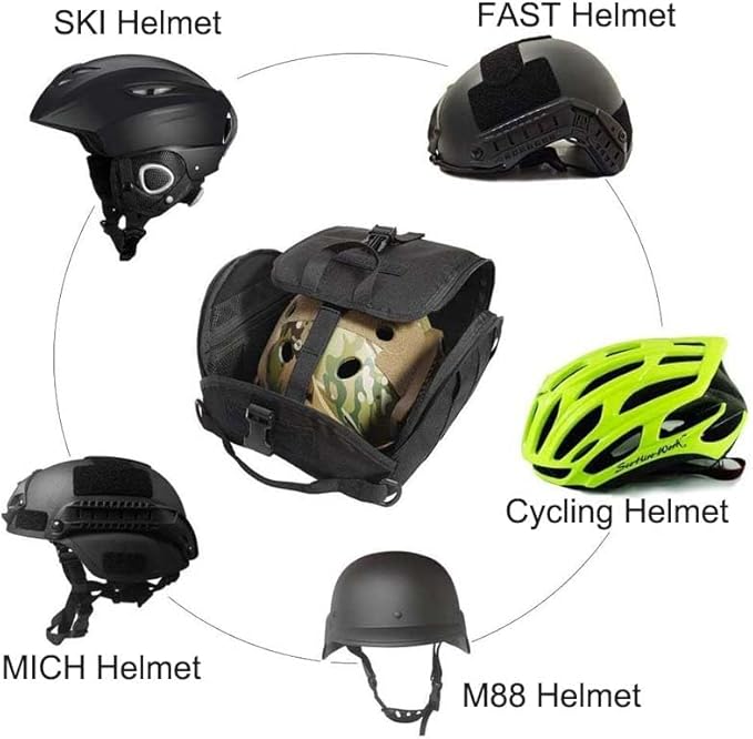Tactical Helmet BagAirsoft MOLLE Clamshell Helmet Storage Pack Carrying Bag Case