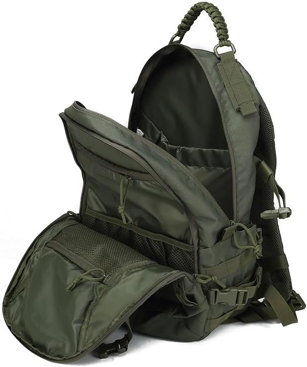 Tactical Backpack Military Molle Hiking 36-55L Waterproof Outdoor Military Fan Tactical Tactical Brown