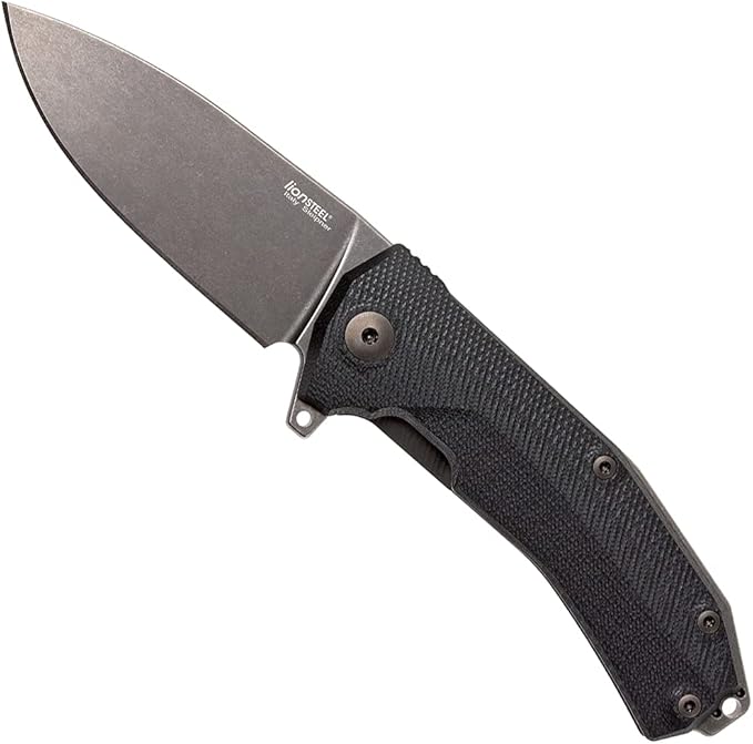 LionSTEEL KUR EDC Folding Knife Sleipner Steel Stone-Washed Blade