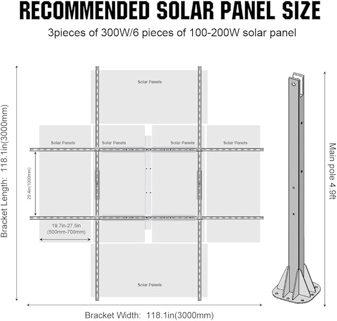 ECO-WORTHY Solar Panel Dual Axis Tracking System (Increase 40% Power) with Tracker Controller Complete Solar Tracker Kit Ideal for Different Solar Panels for Yard/Farm/Field