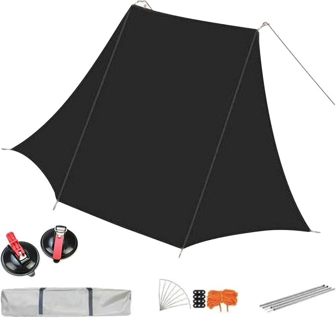 Car Awning Camping - 9x11 Ft Portable Waterproof CanopyUV Protection Wind Resistant Vehicle Tailgate Awning | for Vehicle Automotive RV SUV Truck Rear