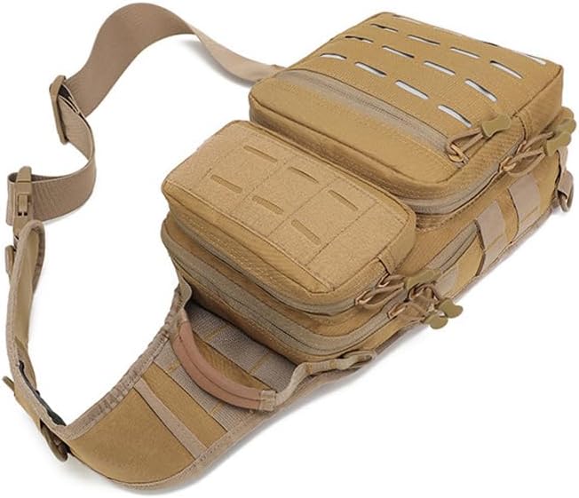 Outdoor Sports Hiking Sling Bag Shoulder Pack Camouflage Tactical Molle Chest Bag - Green
