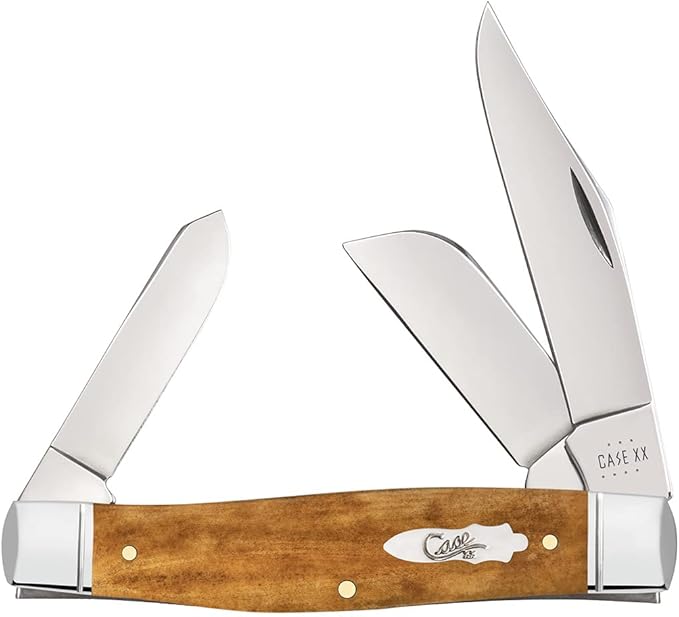 Case XX WR POCKET KNIFE SMOOTH ANTIQUE BONE LARGE STOCKMAN ITEM 58204 LENGTH CLOSED 4 1/4 INCH (6375 SS)