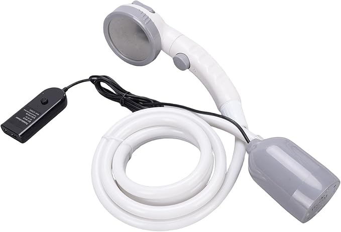 Dpofirs Portable Shower for Camping Electric Intelligent Shower Pump Car or USB Powered IPX7 Water Proof Outdoor Shower Kit for Hiking Travel Car Pet
