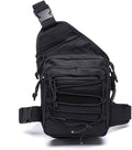 Tactical Shoulder Sling Bag Outdoor Military Small Crossbody Chest Pack Sling Daypack for Men Traveling Trekking Camping Fishing (Black)