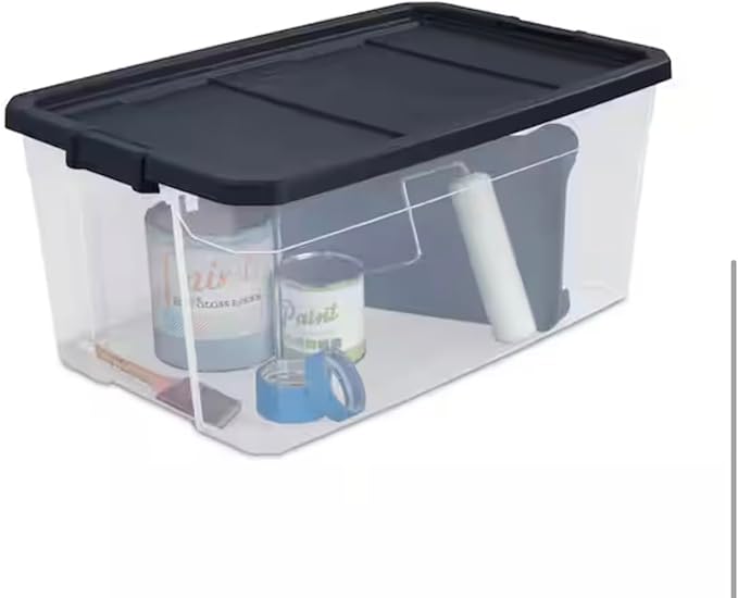 116 qt. Stacker Box with Ink Lid Storage Container