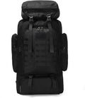 80L Tactical Backpack Camouflage Large Capacity Water-resistant Hiking Bag Outdoor Sports(Black)