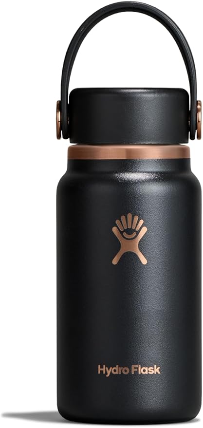 Hydro Flask Micro Bottle - Insulated Mini Leak Proof Flask for Purse or Pocket in 6.7 Oz Black Arc