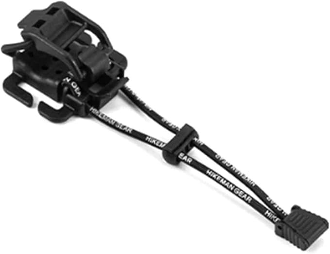 Backpack Bungee Cord 10 PCS Outdoor Backpacks Expansion Buckle Climbing Bag Extended Webbing Clip(Black)