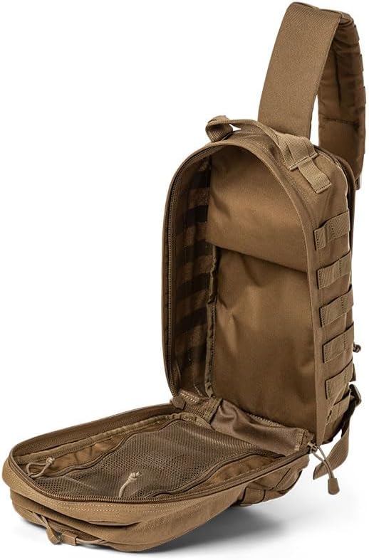 5.11 Tactical RUSH MOAB 8 Sling Pack 13L – Ambidextrous CCW Ready EDC Messenger Bag – Durable 1050D Nylon Kangaroo Style 56810ABR