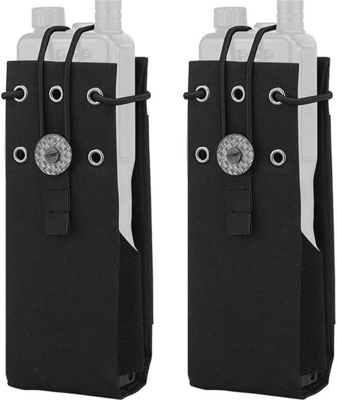 2PCS - F Model Tactical Holder Molle Radio Pouch Universal Radio Bag Adjustable Walkie Talkies Storage Outdoor Sports Duty Belt Pack