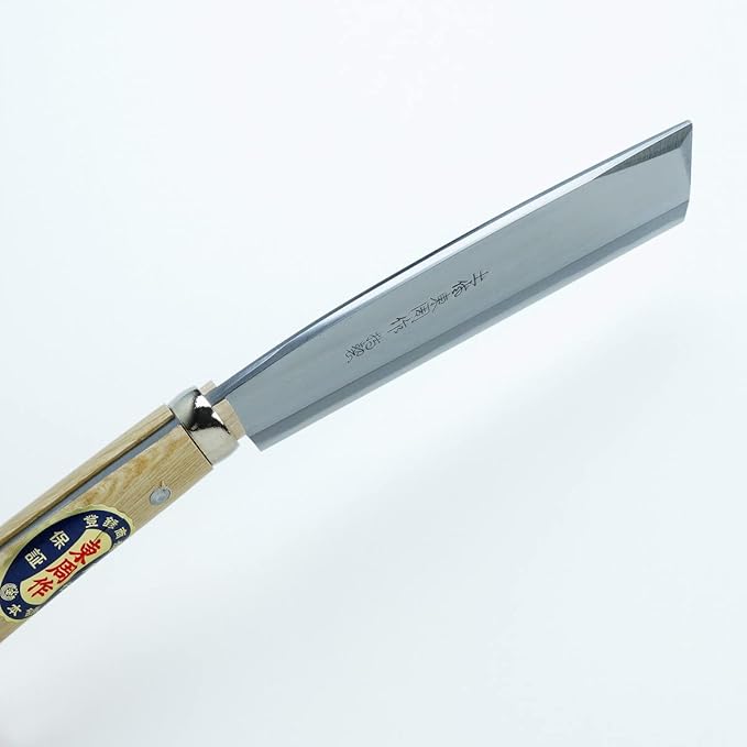 Handmade Hatchet 180mm with Original Case Blade Edge : Shirogami Steel Double Bevel