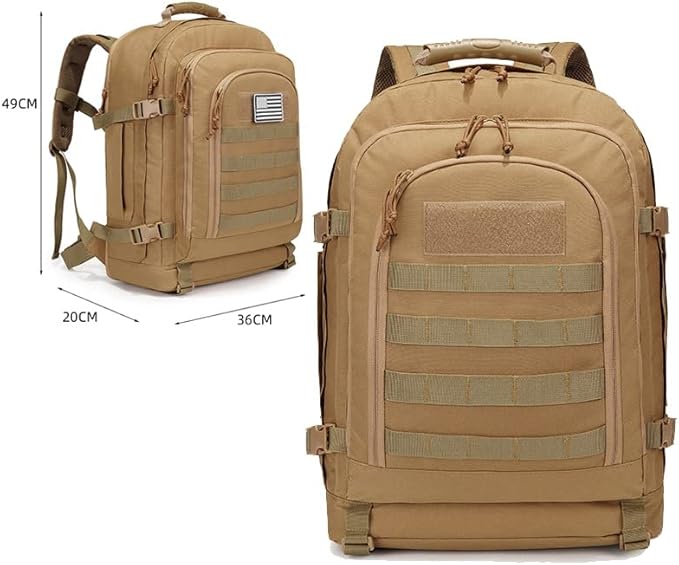 Outdoor Sports Pack Hiking Bag Rucksack Knapsack Combat Camouflage Tactical Backpack - Black