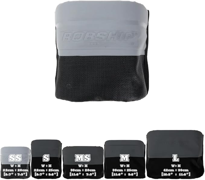 Robship Rope Bag Racing Mesh MK2 - Lightweight Durable Water-Drain Technology with SNAD Fixing Solution (Black/Grey Small Short)