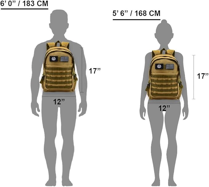 TORCH 30L Backpack Urban Tactical Outdoors MOLLE Bag for Every Day Carry fits 15” Laptop Airline Approved V2 (Desert)