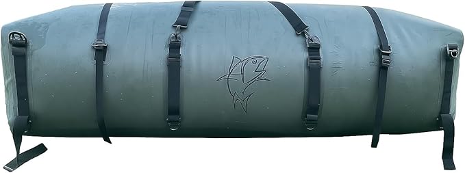 Extra Large Waterproof Duffel Bag - Heavy Duty Fishing Gear Bag - Outdoor Travel Camping Kayaking Gym Bag with Reinforced Straps &amp Anti-Slip Base (60L x20H x25W)
