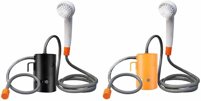 Outdoor Camping Electric Shower Car Washer Shower Set Portable Electric Pump Rechargeable Bathing Pump Plant Watering Pet CleanOrange