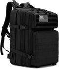 Tactical Backpack for Men Large Military Style Hiking Backpack with MOLLE System Travel Camping Bag for Trekking (black)