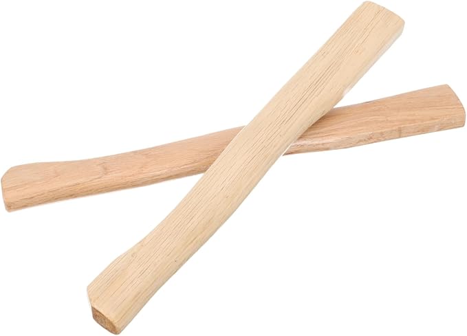 Hemobllo 2Pcs Wooden Replacement Hatchet Handle Ergonomic Grip for Camp Axe Wooden Fitting for Craftsman and Carpenter Use Easy DIY Replacement