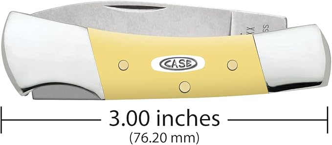 Case XX WR Pocket Knife Lockback Yellow Synthetic Item #81089 (31225L SS) 3 5/8 Inches Closed