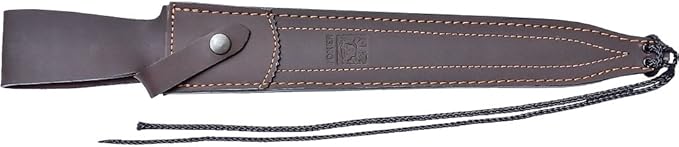 Joker Hunting Knife Guepardo CL29 Coated Aluminium Handle 11.81 inches MOVA Steel Blade Leather Sheath Tool for Fishing Hunting Camping and Hiking