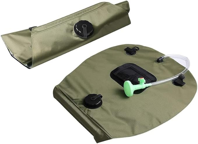 Solar Shower Bag 5 gallons 20L Solar Heating Camping Bath Bag Large Capacity Water Storage Bath Removable HoseOn Off Switchable Shower Head for Traveling Beach Swimming Hiking
