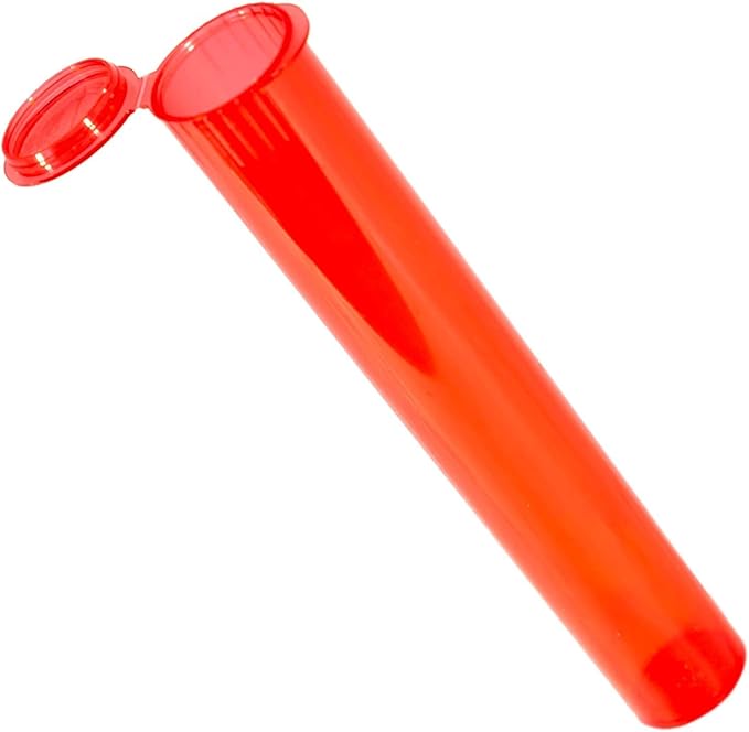 TUBES 100 Pack Tubes |109 MM Squeeze Top Child Proof Air-Tight Lid Eco-Friendly BPA-Free Plastic Container |Red