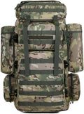 Tactical Backpack Military Molle Hiking 56-75L Outdoor Hiking Bag Wild Jungle Tactical Trekking Rucksack Army Green Camouflage