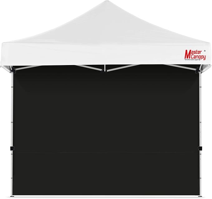 MASTERCANOPY 8x8ft Canopy SunWall Instant Canopy SideWall for Pop Up Canopy Tent Gazebos UV Protection Sidewall Only Spliceable (1 Pack Black)