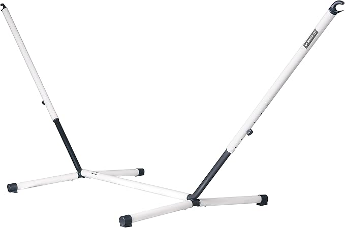 LA SIESTA® Bossanova Organic Cotton Hammock &amp Steel Stand - Indoor Outdoor Hammock with Stand - Handmade in Brazil Boho Hammock - 2 Person Double Hammock Bed for Patio Bedroom - XL King Muscade