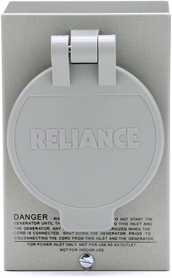 Reliance Controls Corporation PB20 20-Amp NEMA 3R Power Inlet Box for Generators Up to 5000 Running WattsGray