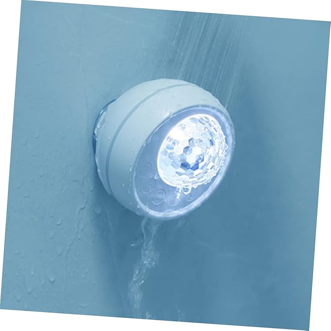 Happyyami Shower with Night Light Projector Multipurpose Portable for Bathroom Camping and Outdoor Use