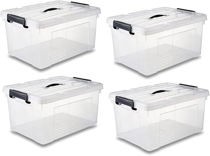 Replacement for 4 Pack 70 Qt Latch Box Plastic Totes Clear Storage Containers Bin Latching Lids