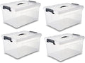 Replacement for 4 Pack 70 Qt Latch Box Plastic Totes Clear Storage Containers Bin Latching Lids