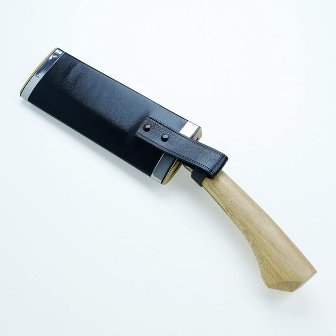 Handmade Hatchet 180mm with Original Case Blade Edge : Shirogami Steel Double Bevel