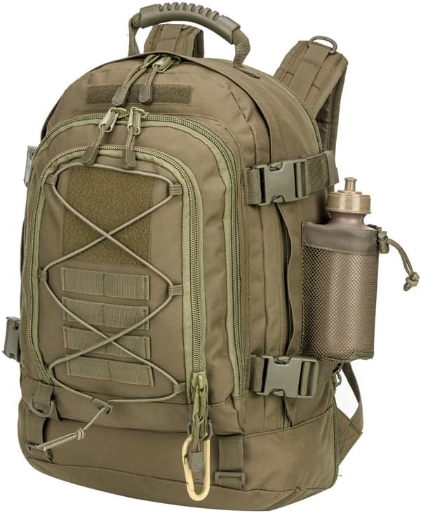 Extra Large 60L Tactical Backpack for Men Women Outdoor Water Resistant Hiking Travel Laptop Bag(OD)