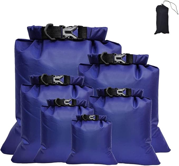 Waterproof Dry Bag 1.5L/2.5L/3L/3.5L/5L/8L 6-Pack Dry Sack Backpacking Gear Waterproof Dry Bag Backpack for Kayaking Boating Rafting Swimming Camping Hiking Fishing