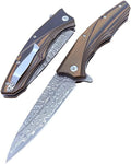 High Hardness VG10 Damascus Navaja Folding Knife Portable Outdoor Survival Fold Knives Wilderness Survival Camping Pocket Knife