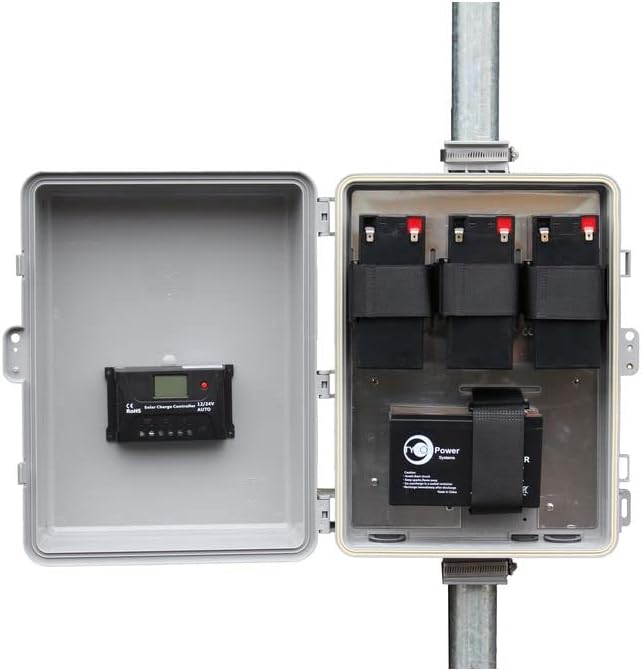 Tycon RPPL12-36-35 - RemotePro 8W Continuous Remote Power System 35W Solar Panel w/Mount 36Ah Battery Bank 12V 20A PWM Solar Controller Polycarbonate Enclosure